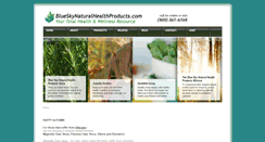 Desktop Screenshot of blueskynaturalhealthproducts.com